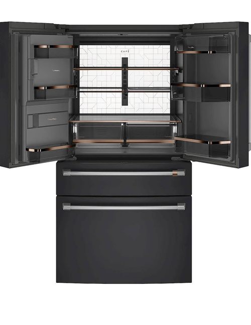 Café CVE28DP3NHD1 36-Inch 27.8 Cu. Ft. Smart 4-Door French Door Refrigerator — Matte Black