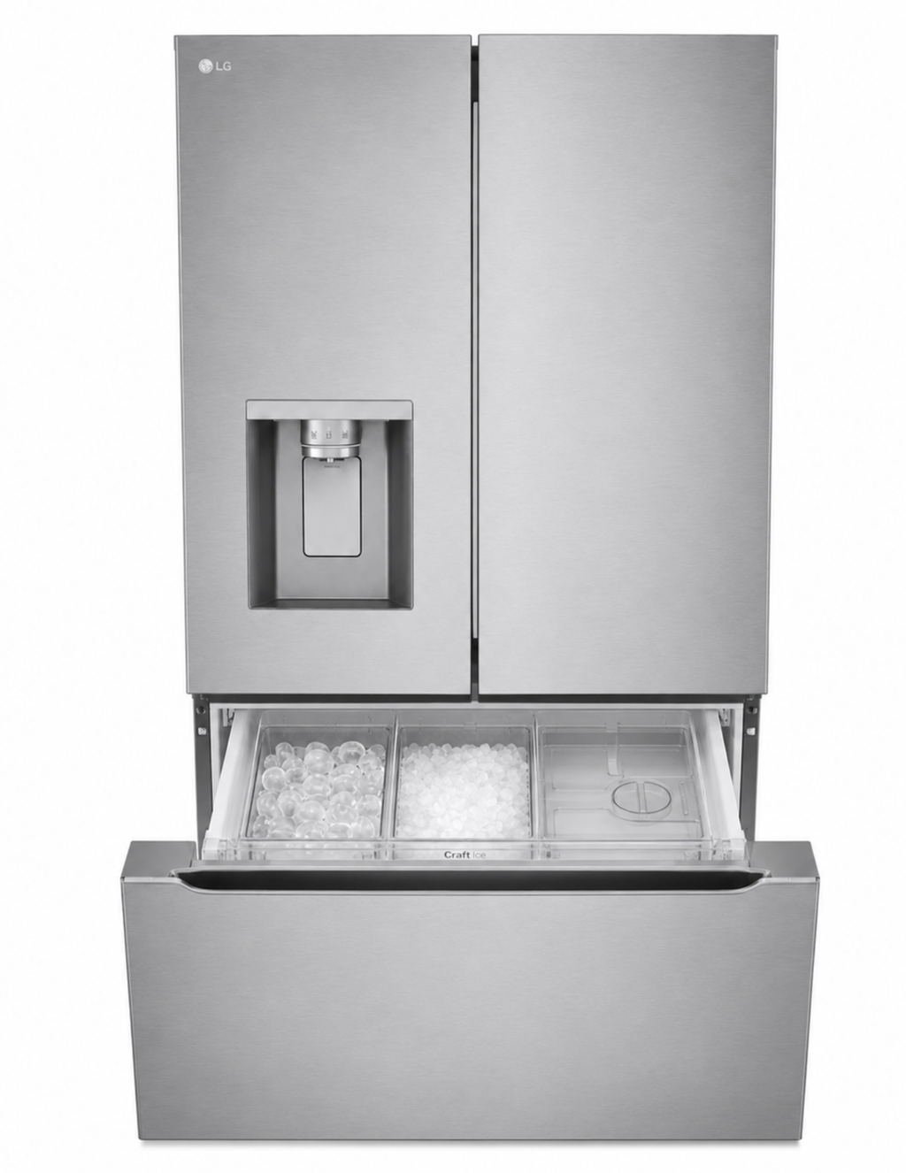 LG LRYXC2606S 36-Inch 25.5 Cu. Ft. Smart Counter-Depth MAX French Door Refrigerator — PrintProof Stainless Steel