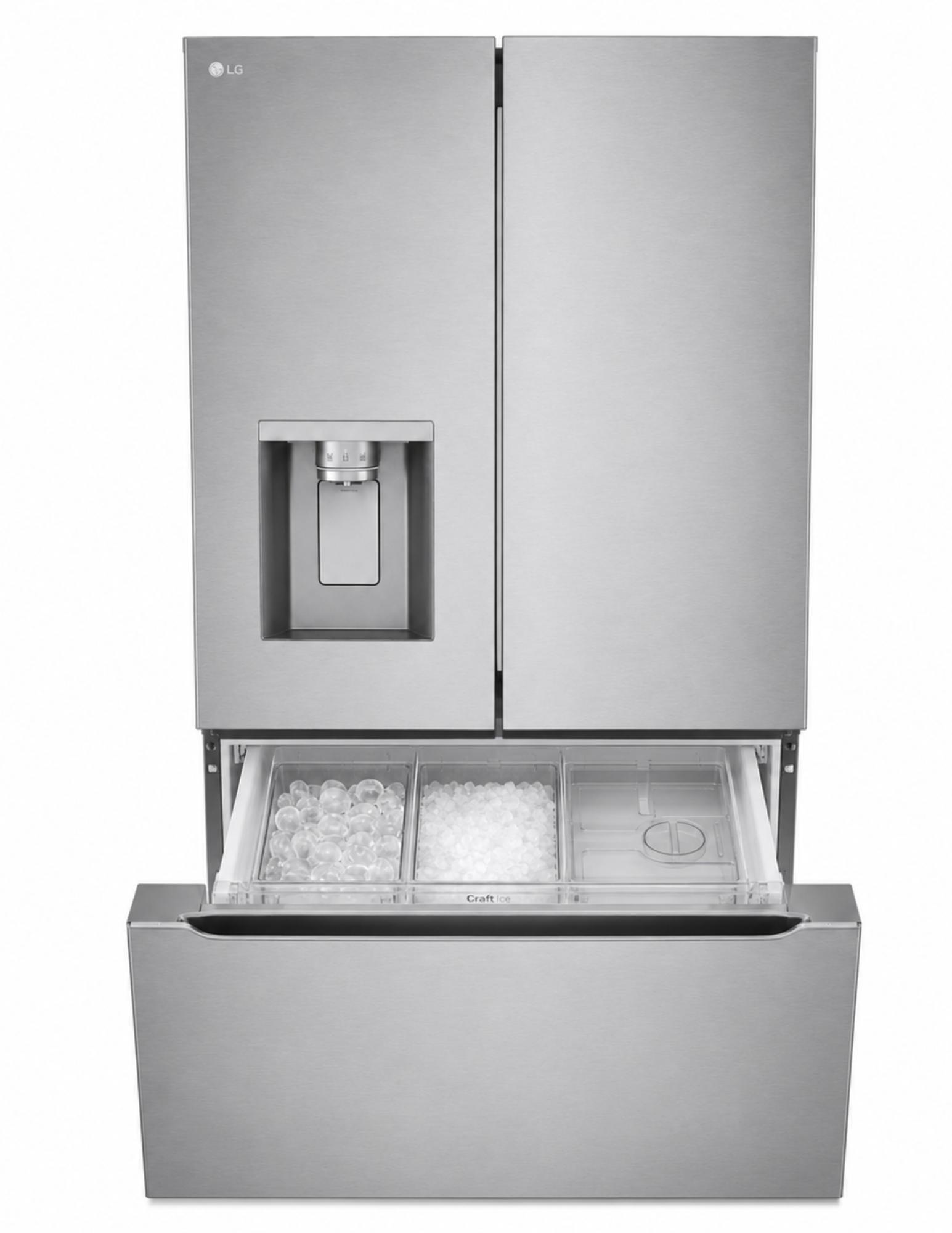 LG LRYXC2606S 36-Inch 25.5 Cu. Ft. Smart Counter-Depth MAX French Door Refrigerator — PrintProof Stainless Steel