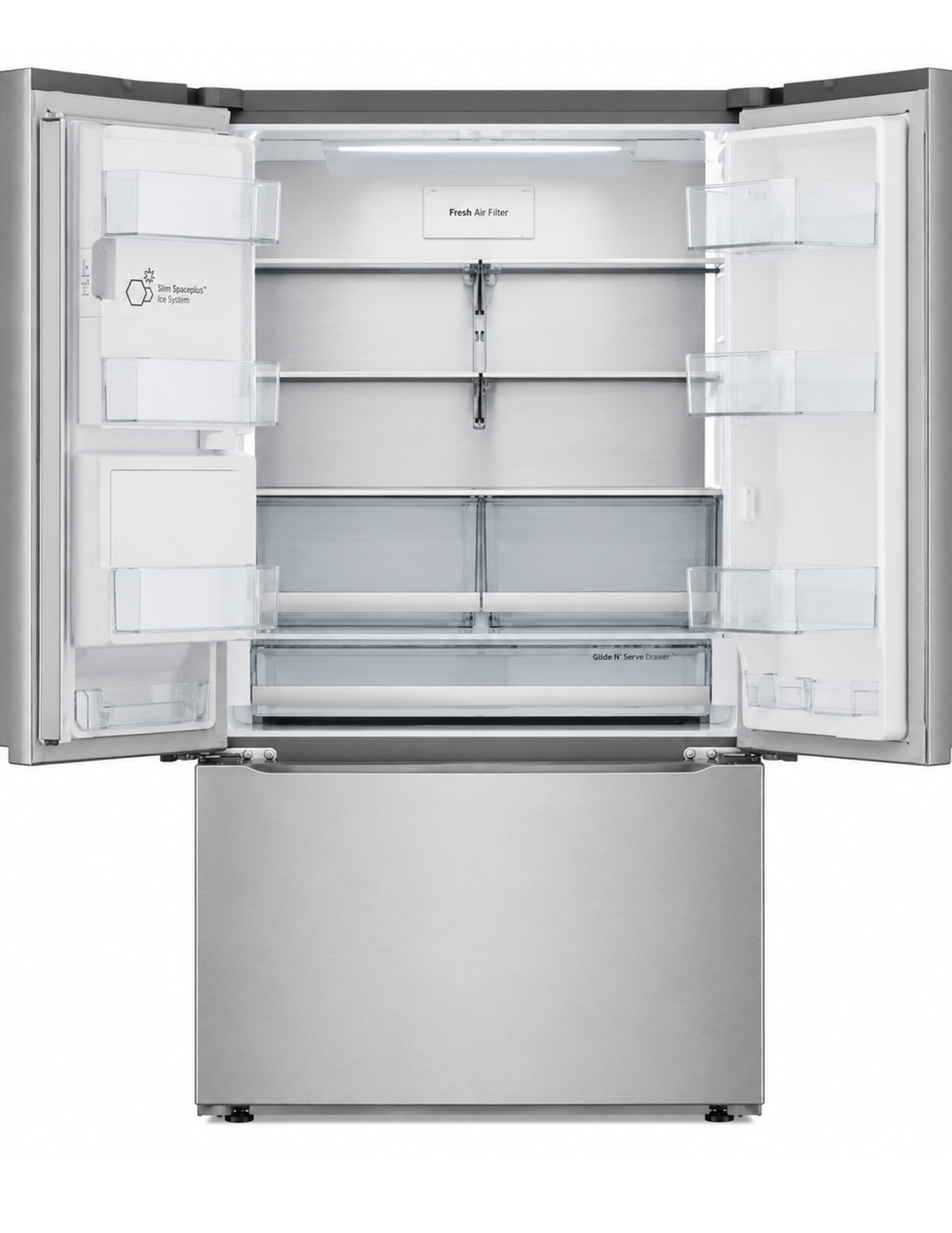 LG LRYXC2606S 36-Inch 25.5 Cu. Ft. Smart Counter-Depth MAX French Door Refrigerator — PrintProof Stainless Steel