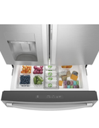 GE Profile PVD28BYNFS 27.9 Cu. Ft. Smart 4-Door French Door Refrigerator – Fingerprint Resistant Stainless Steel