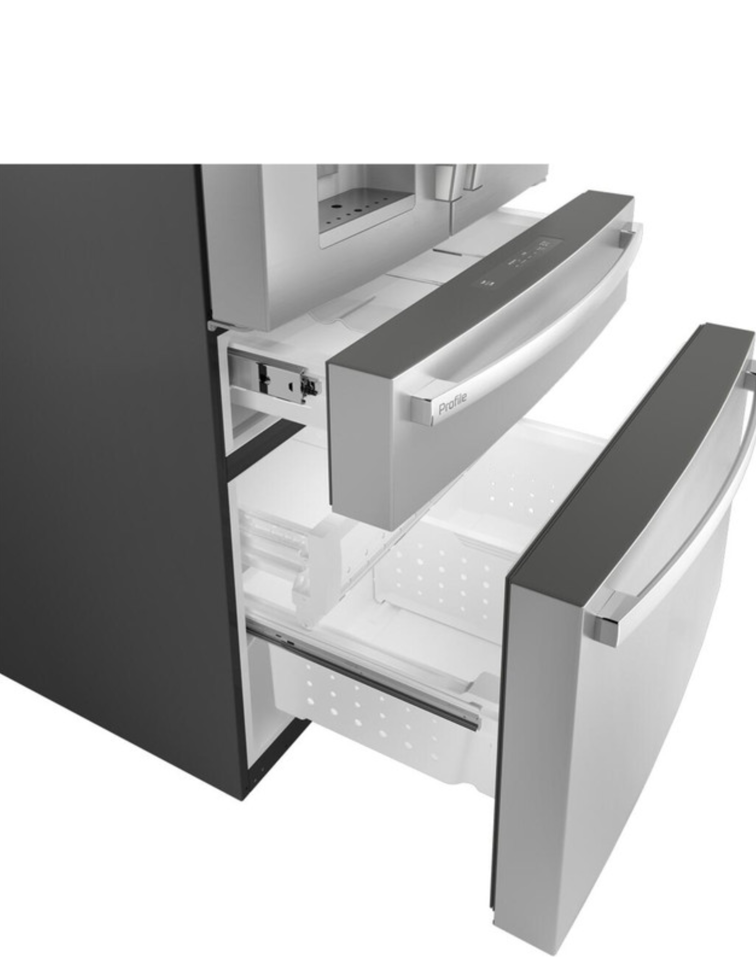 GE Profile PVD28BYNFS 27.9 Cu. Ft. Smart 4-Door French Door Refrigerator – Fingerprint Resistant Stainless Steel