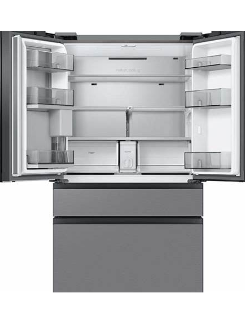 Samsung Bespoke RF23BB8600QL 23 Cu. Ft. Counter-Depth 4-Door French Door Smart Refrigerator – Stainless Steel