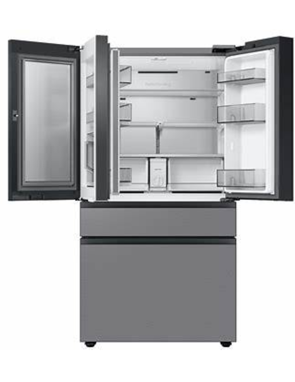 Samsung Bespoke RF23BB8600QL 23 Cu. Ft. Counter-Depth 4-Door French Door Smart Refrigerator – Stainless Steel