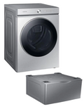 Samsung DVG53BB8900T Bespoke 7.6 Cu. Ft. Smart Gas Dryer with AI & Super Speed Dry – Silver Steel