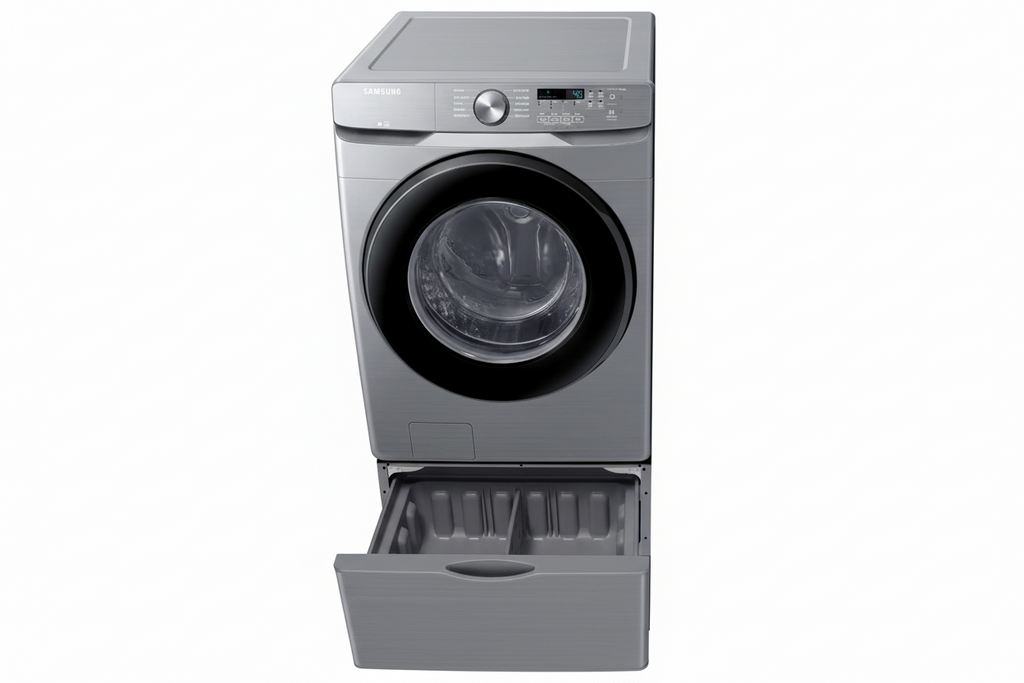 Samsung DVG53BB8900T Bespoke 7.6 Cu. Ft. Smart Gas Dryer with AI & Super Speed Dry – Silver Steel