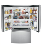 GE GWE22JYMFS 21.9 Cu. Ft. Counter-Depth French Door Refrigerator – Fingerprint Resistant Stainless Steel