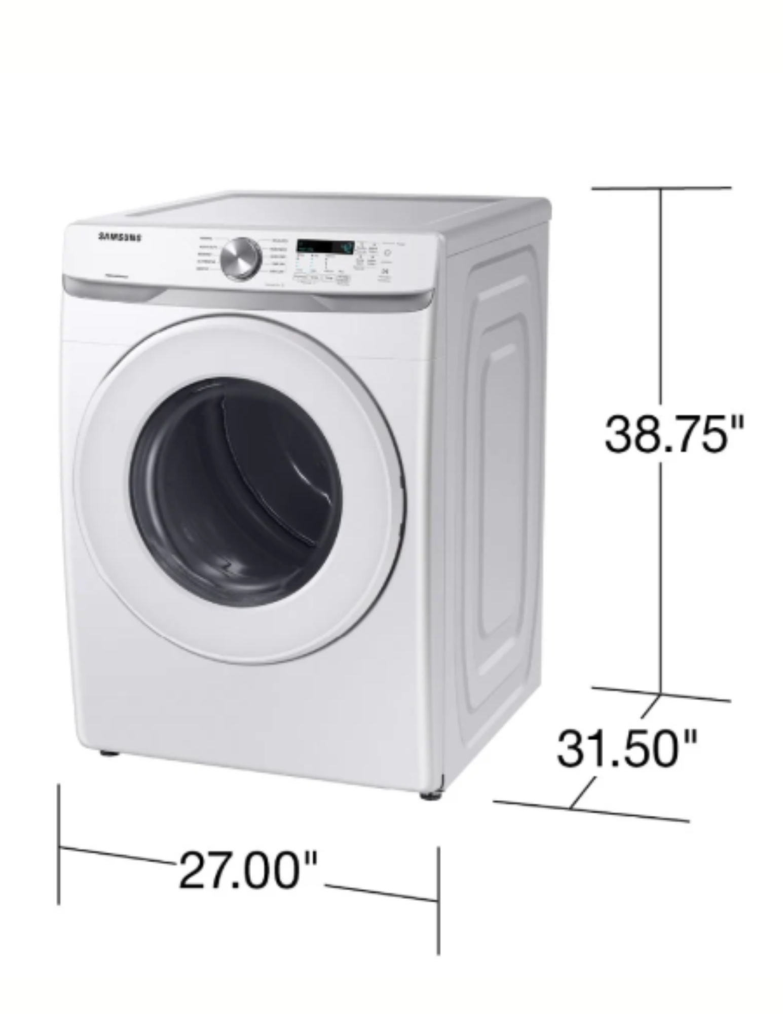 Samsung DVG45T6000W 7.5 Cu. Ft. Gas Dryer with Sensor Dry – White
