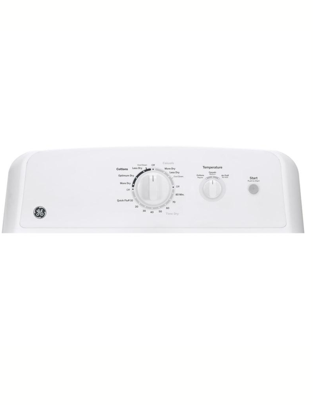GE GTX22EASK1WW — 6.2 Cu. Ft. Electric Dryer (White)