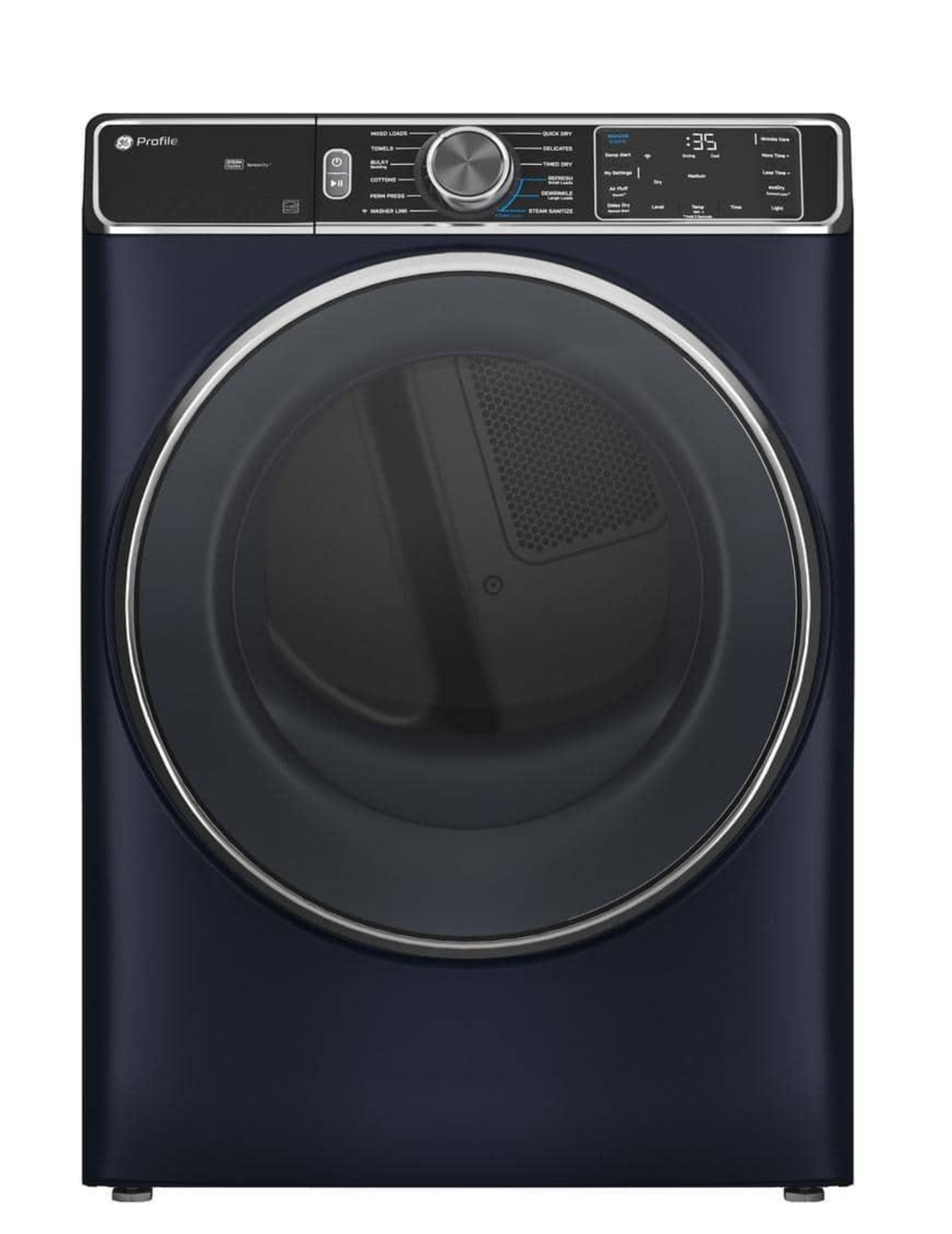 GE Profile PFD87ESPV0RS 7.8 Cu. Ft. Smart Electric Dryer with Steam & Sanitize – Sapphire Blue