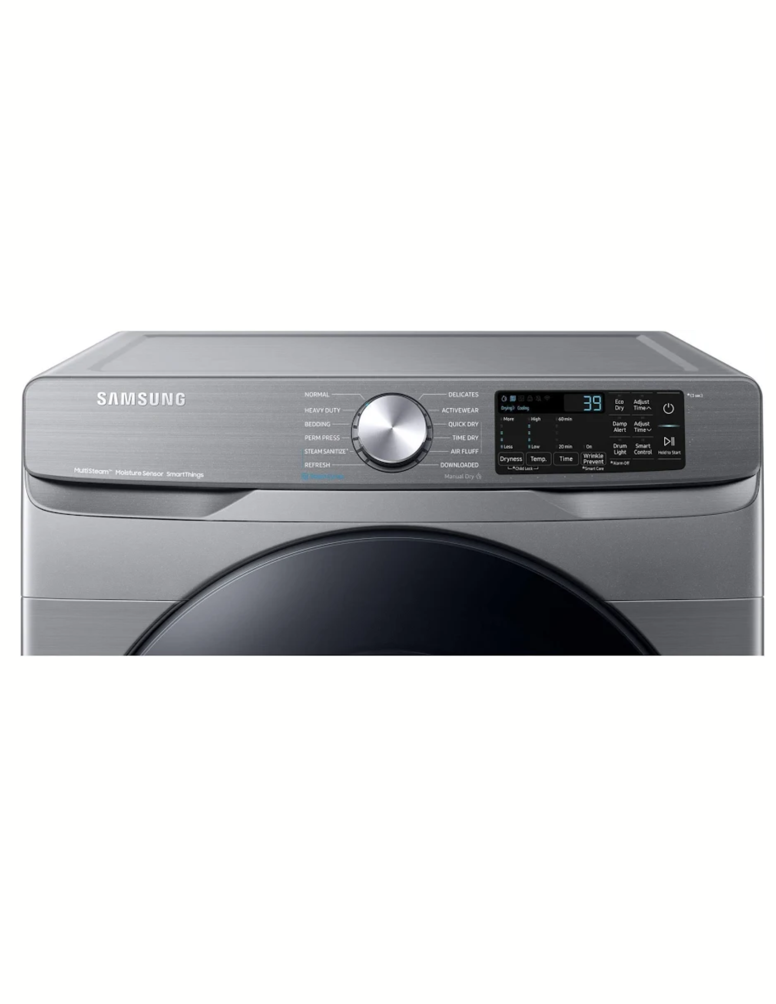 Samsung DVG45B6300P 7.5 Cu. Ft. Smart Gas Dryer with Steam Sanitize+ – Platinum