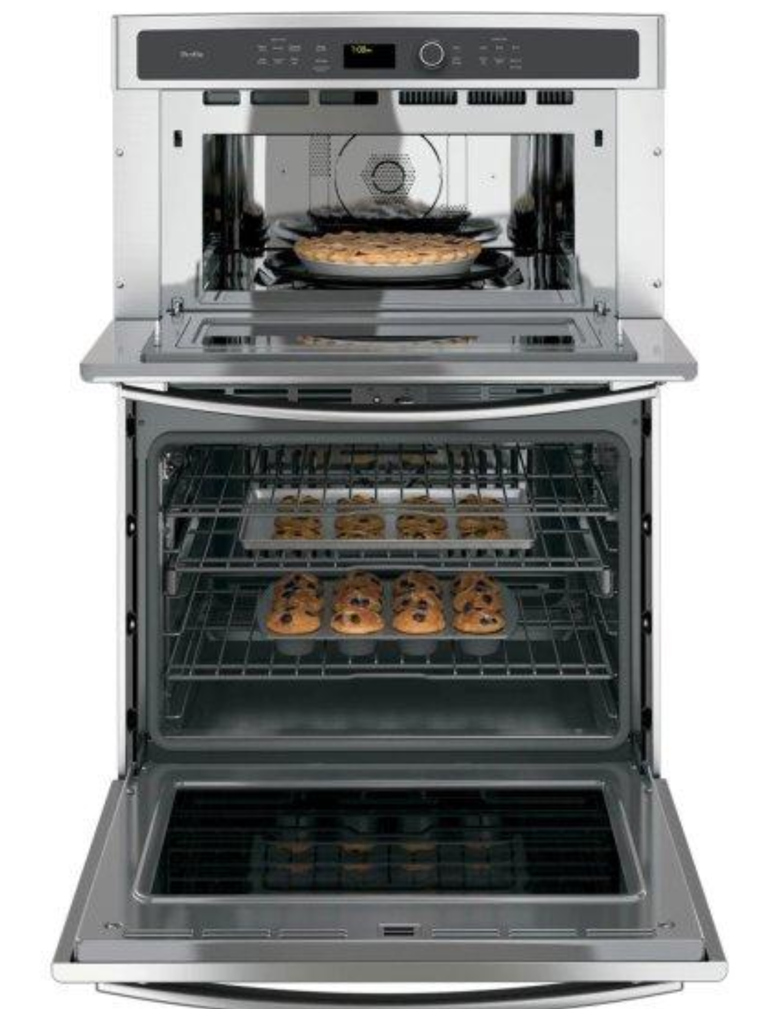GE Profile PT7800SHSS 30-Inch Built-In Microwave / Wall Oven Combo (Stainless Steel)