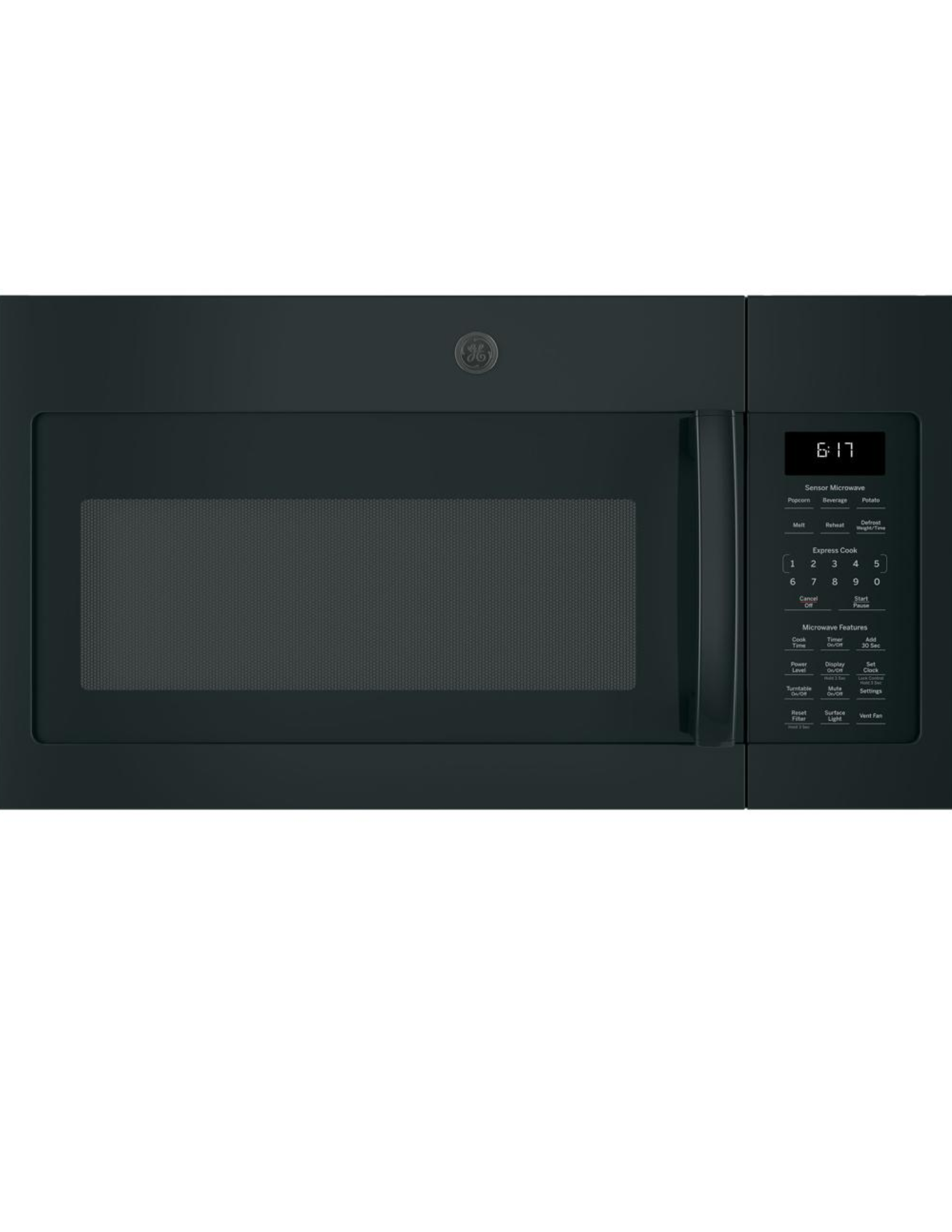 GE JVM6175DKBB – 1.7 Cu. Ft. Over-the-Range Microwave (Black)