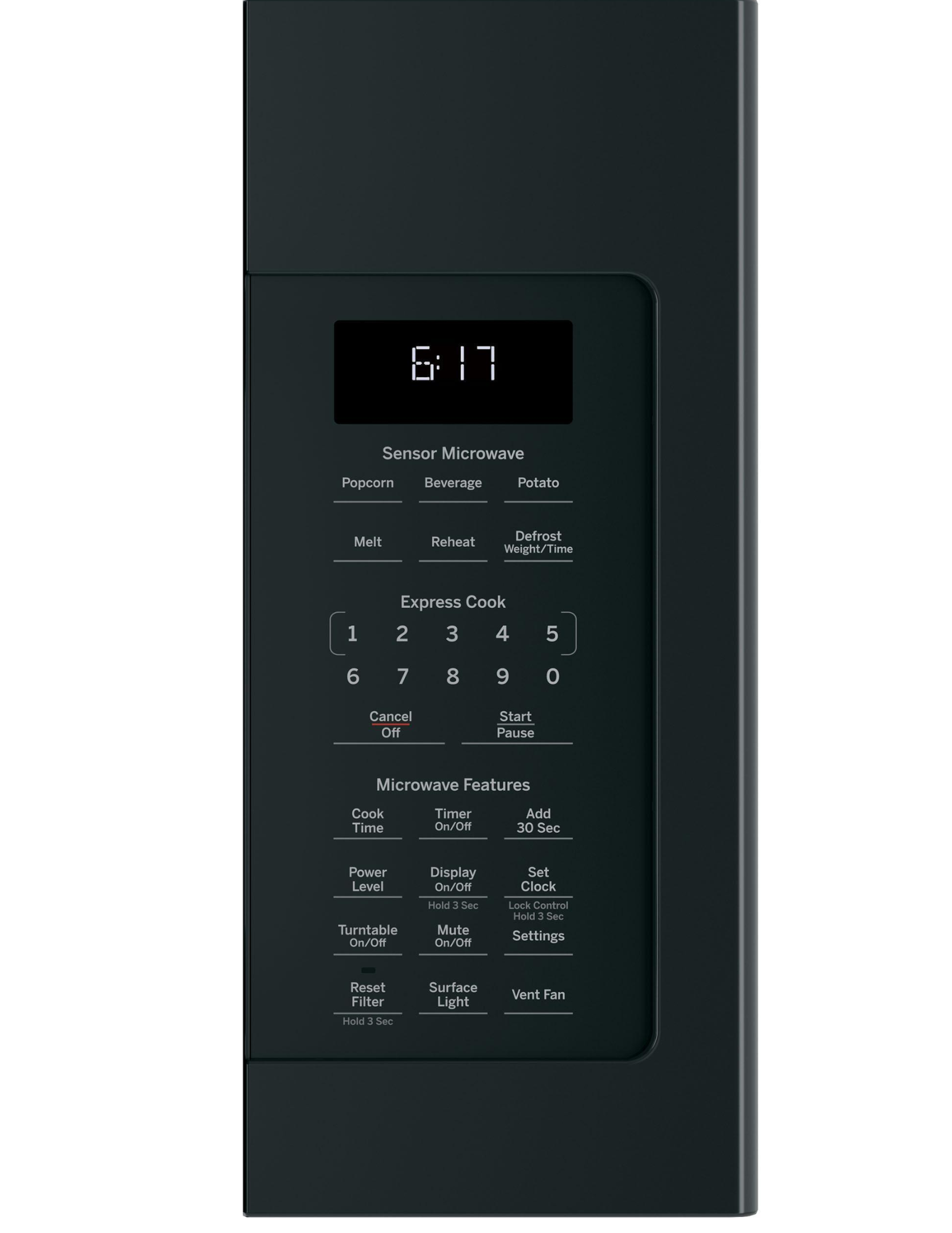 GE JVM6175DKBB – 1.7 Cu. Ft. Over-the-Range Microwave (Black)