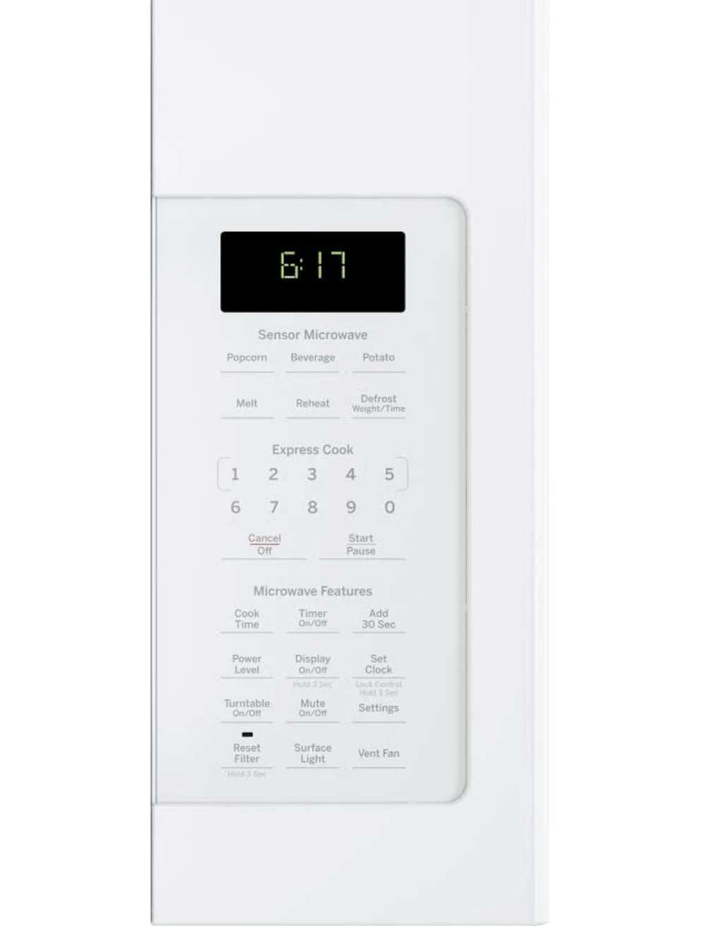 GE JVM6175DKWW Over-the-Range Microwave (White)