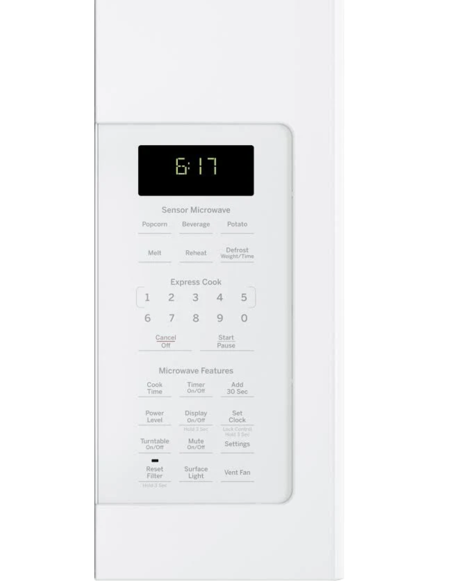 GE JVM6175DKWW Over-the-Range Microwave (White)