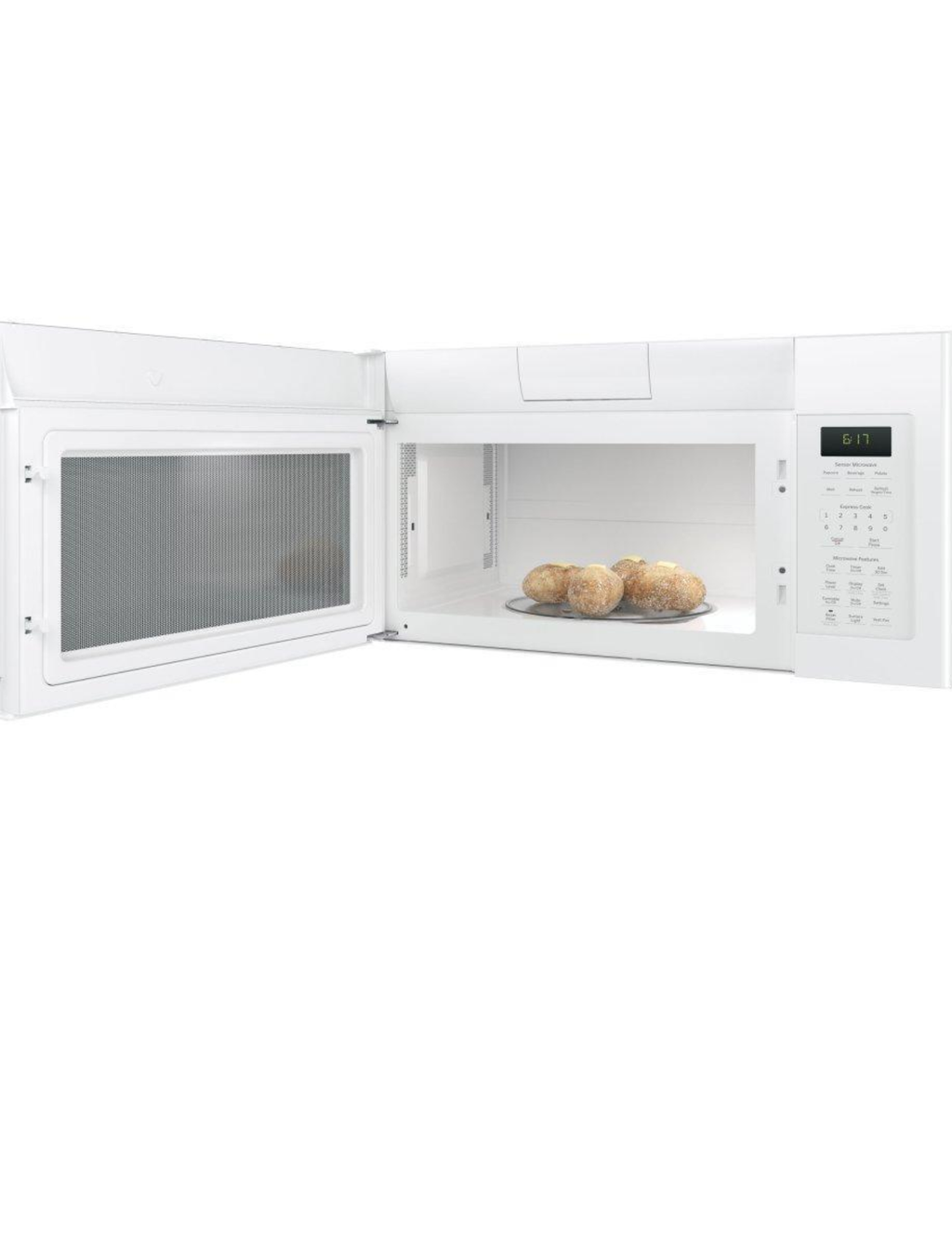 GE JVM6175DKWW Over-the-Range Microwave (White)